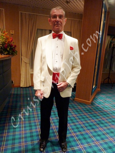 Hired cruise job seekers photos - Gentleman Dance Host aboard Silversea Cruises ship.